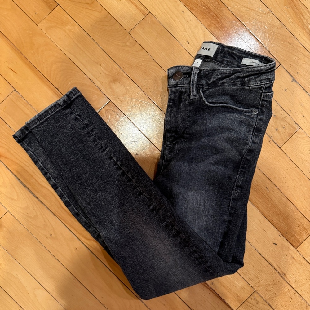 Frame Denim Dark Wash Skinny Jeans